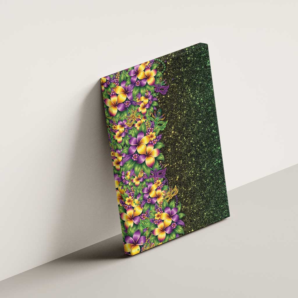 Hawaii Mardi Gras Canvas Wall Art Tropical Flowers Glitter Style LT05 - Polynesian Pride