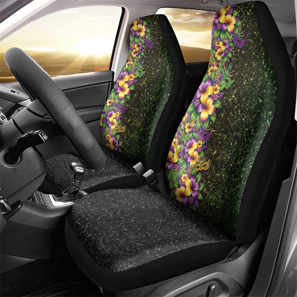 Hawaii Mardi Gras Car Seat Cover Tropical Flowers Glitter Style LT05 - Polynesian Pride