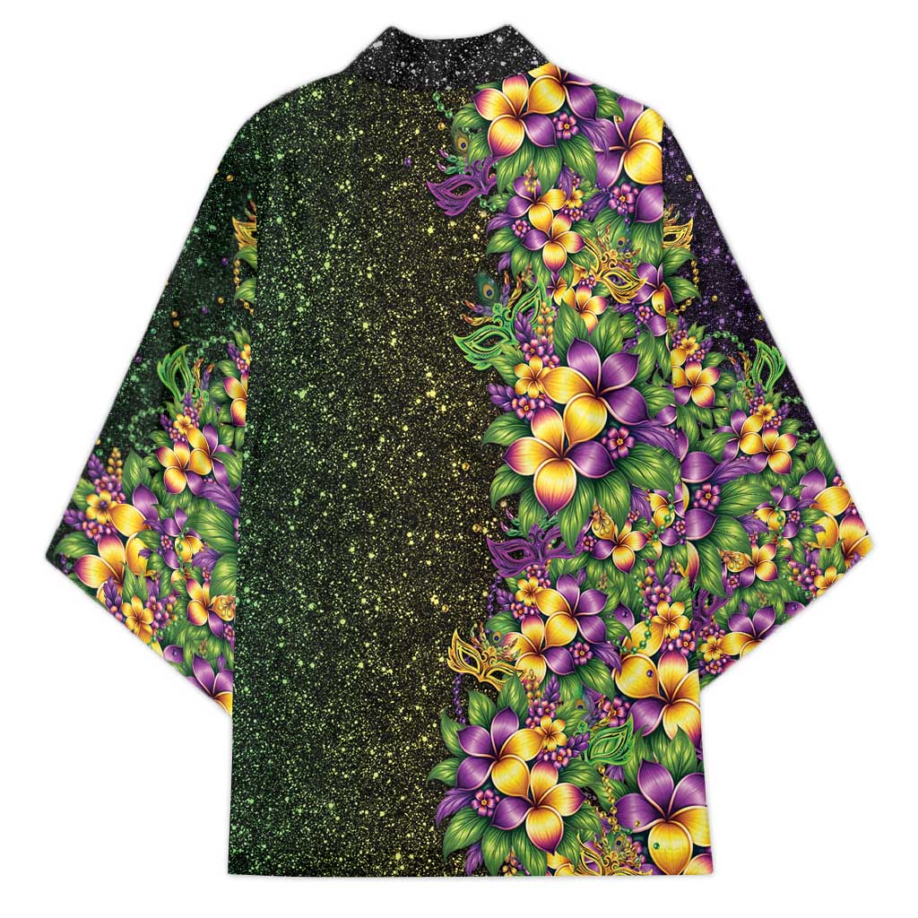 Hawaii Mardi Gras Kimono Tropical Flowers Glitter Style LT05 - Polynesian Pride
