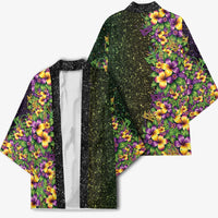 Hawaii Mardi Gras Kimono Tropical Flowers Glitter Style LT05 - Polynesian Pride