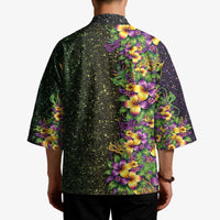 Hawaii Mardi Gras Kimono Tropical Flowers Glitter Style LT05 - Polynesian Pride