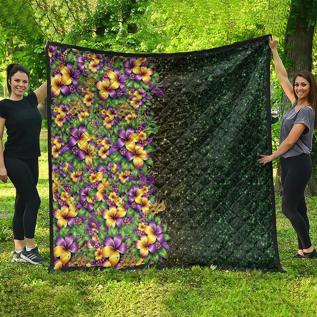 Hawaii Mardi Gras Quilt Tropical Flowers Glitter Style LT05 - Polynesian Pride