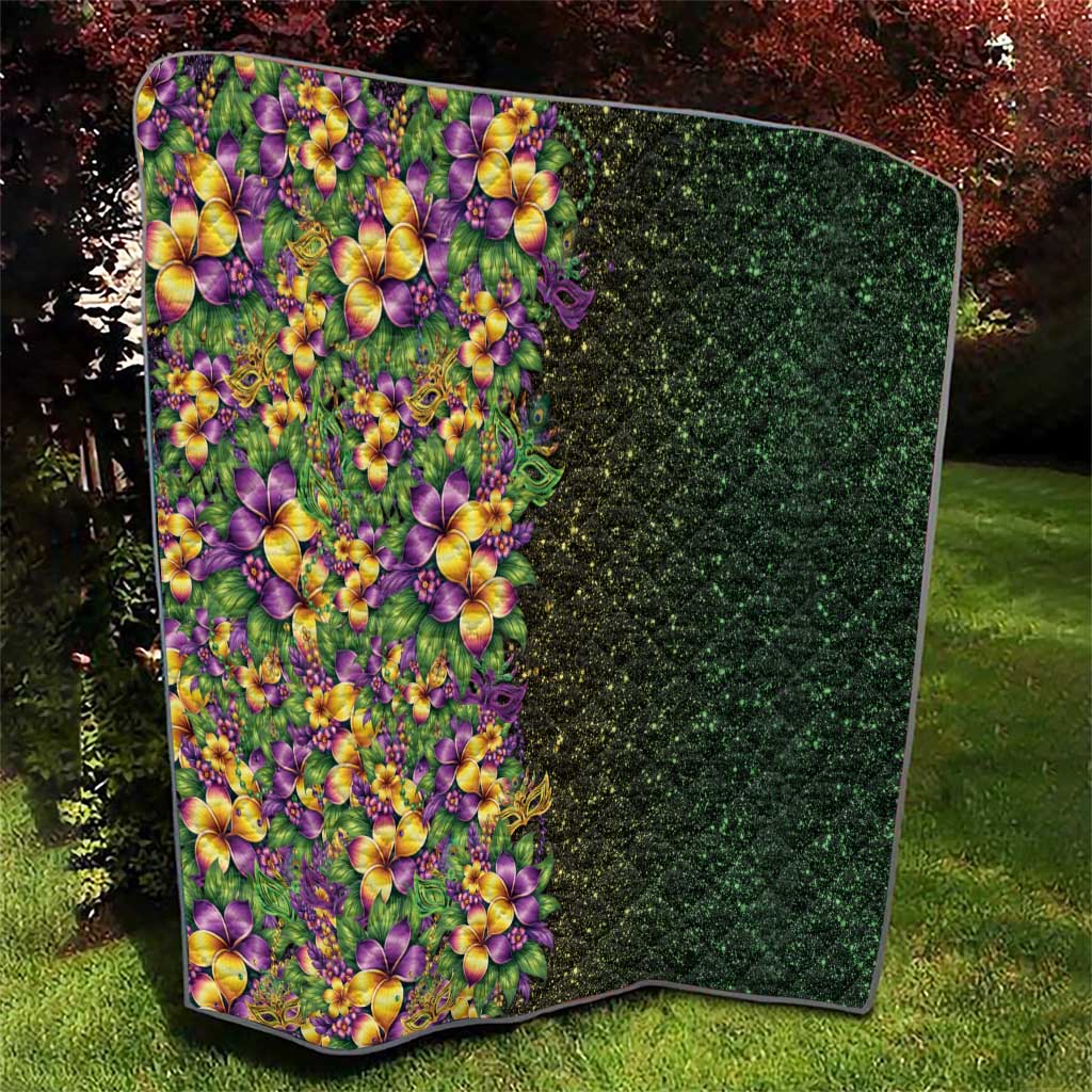 Hawaii Mardi Gras Quilt Tropical Flowers Glitter Style LT05 - Polynesian Pride