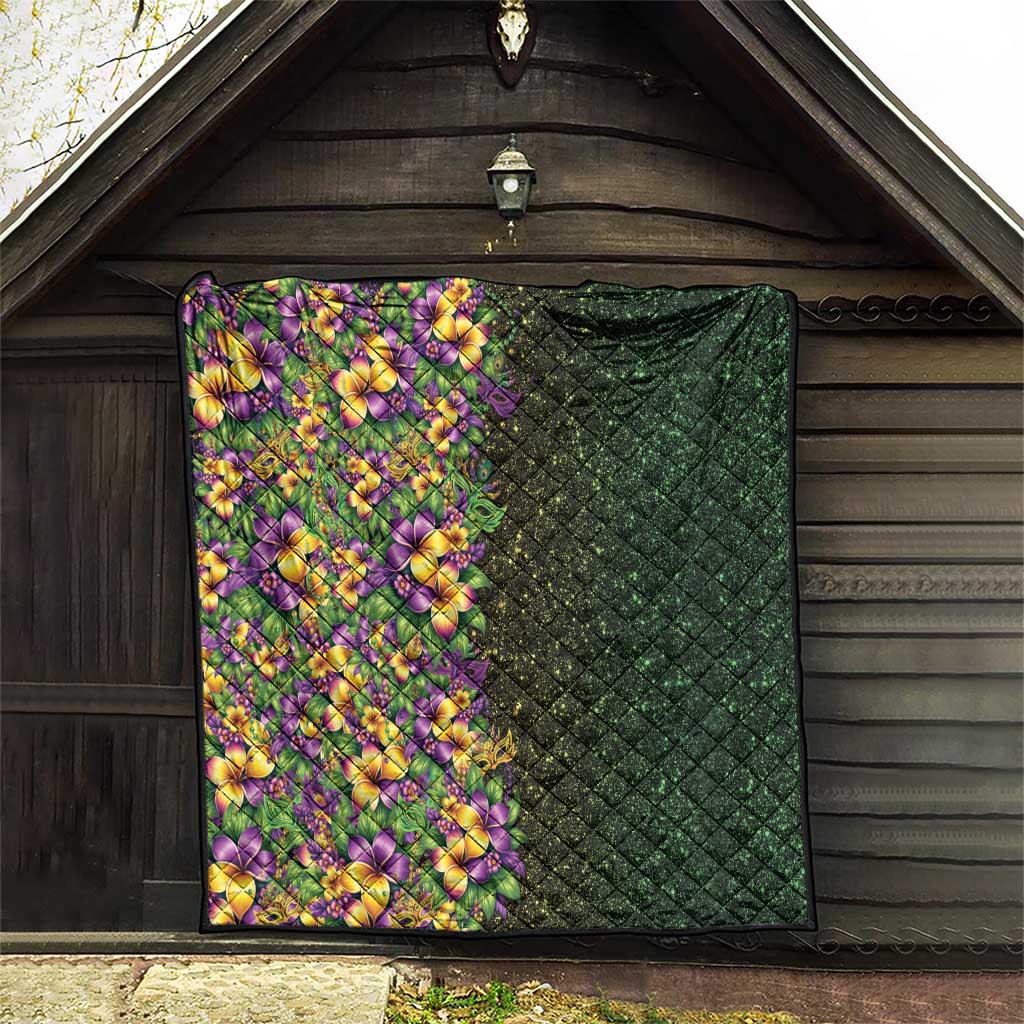 Hawaii Mardi Gras Quilt Tropical Flowers Glitter Style LT05 - Polynesian Pride