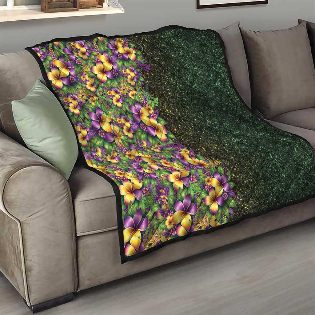 Hawaii Mardi Gras Quilt Tropical Flowers Glitter Style LT05 - Polynesian Pride