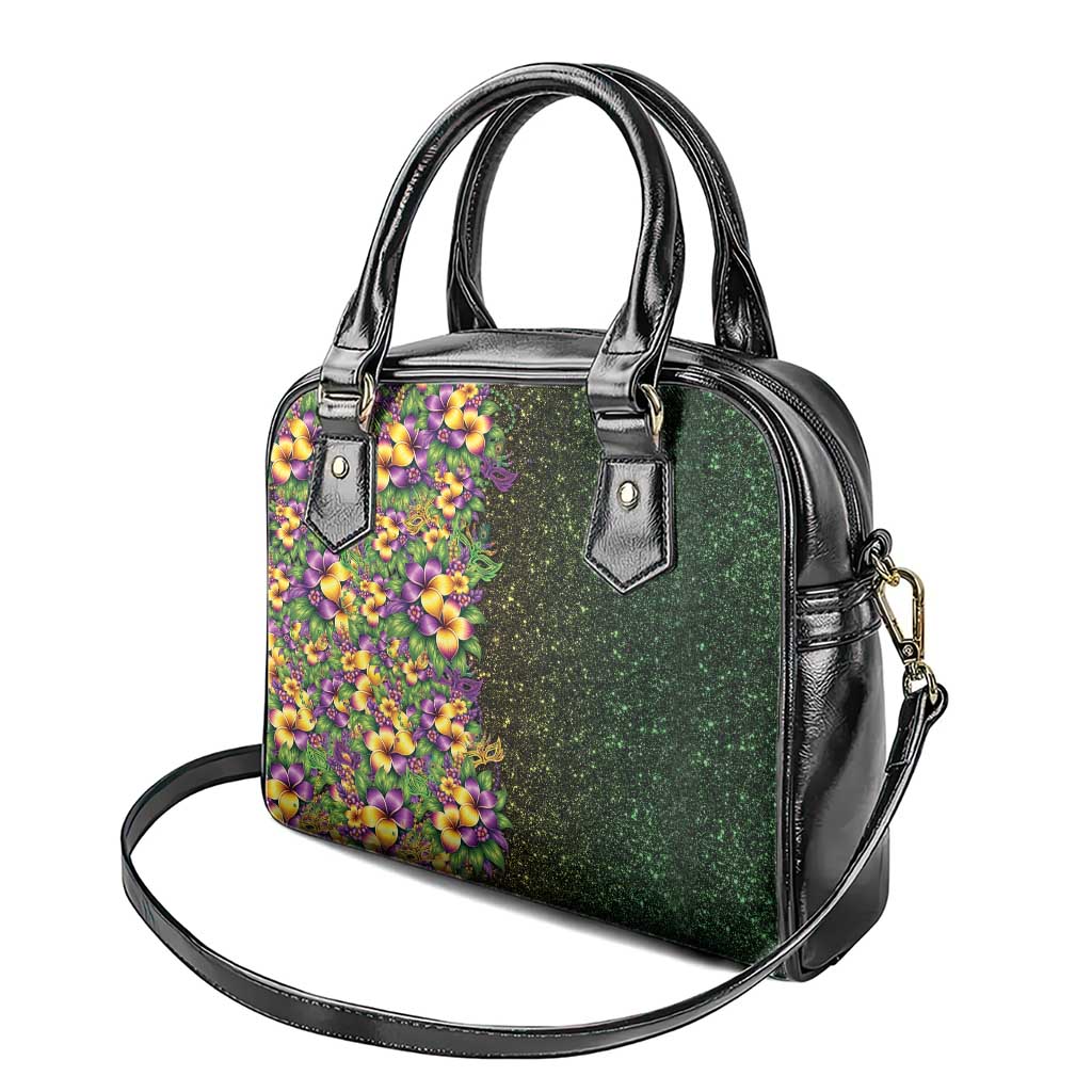 Hawaii Mardi Gras Shoulder Handbag Tropical Flowers Glitter Style LT05 - Polynesian Pride