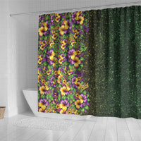 Hawaii Mardi Gras Shower Curtain Tropical Flowers Glitter Style LT05 - Polynesian Pride