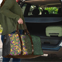 Hawaii Mardi Gras Travel Bag Tropical Flowers Glitter Style LT05 - Polynesian Pride