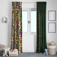 Hawaii Mardi Gras Window Curtain Tropical Flowers Glitter Style LT05 - Polynesian Pride