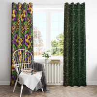 Hawaii Mardi Gras Window Curtain Tropical Flowers Glitter Style LT05 - Polynesian Pride