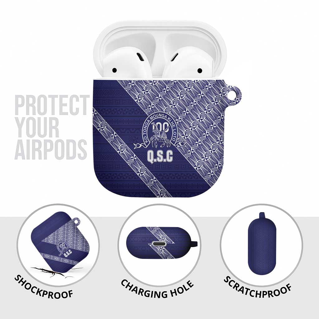 Tonga Queen Salote College AirPods Case 100 Years Anniversary Navy Color LT05 - Polynesian Pride