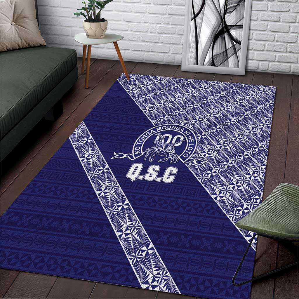 Tonga Queen Salote College Area Rug 100 Years Anniversary Navy Color LT05 Navy - Polynesian Pride