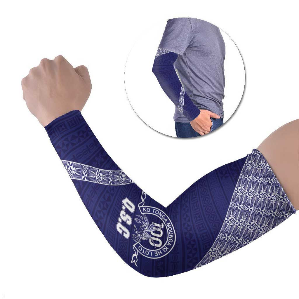 Tonga Queen Salote College Arm Sleeves 100 Years Anniversary Navy Color LT05 Set of 2 Navy - Polynesian Pride