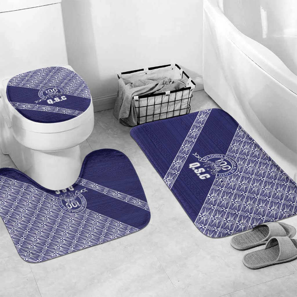Tonga Queen Salote College Bathroom Set 100 Years Anniversary Navy Color LT05 Mat Set Only (3 pcs) One Size Navy - Polynesian Pride