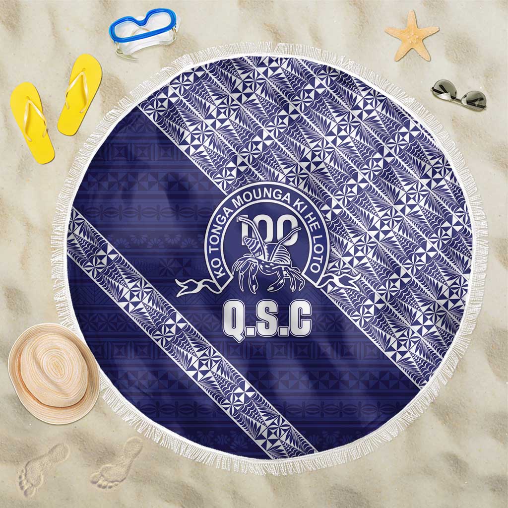 Tonga Queen Salote College Beach Blanket 100 Years Anniversary Navy Color LT05 One Size 150cm Navy - Polynesian Pride