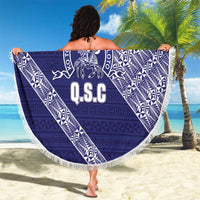 Tonga Queen Salote College Beach Blanket 100 Years Anniversary Navy Color LT05 - Polynesian Pride