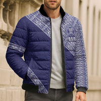 Tonga Queen Salote College Bomber Puffer Jacket 100 Years Anniversary Navy Color LT05 - Polynesian Pride