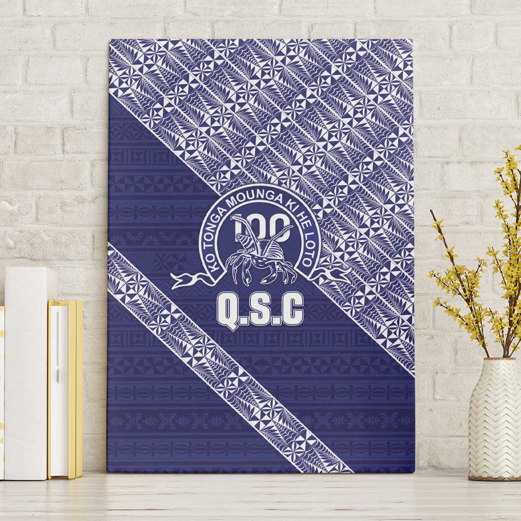 Tonga Queen Salote College Canvas Wall Art 100 Years Anniversary Navy Color LT05 Without Frame Navy - Polynesian Pride