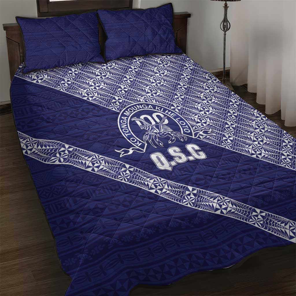 Tonga Queen Salote College Quilt Bed Set 100 Years Anniversary Navy Color LT05 Navy - Polynesian Pride