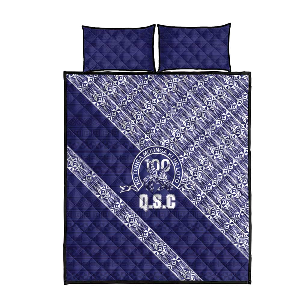 Tonga Queen Salote College Quilt Bed Set 100 Years Anniversary Navy Color LT05 - Polynesian Pride