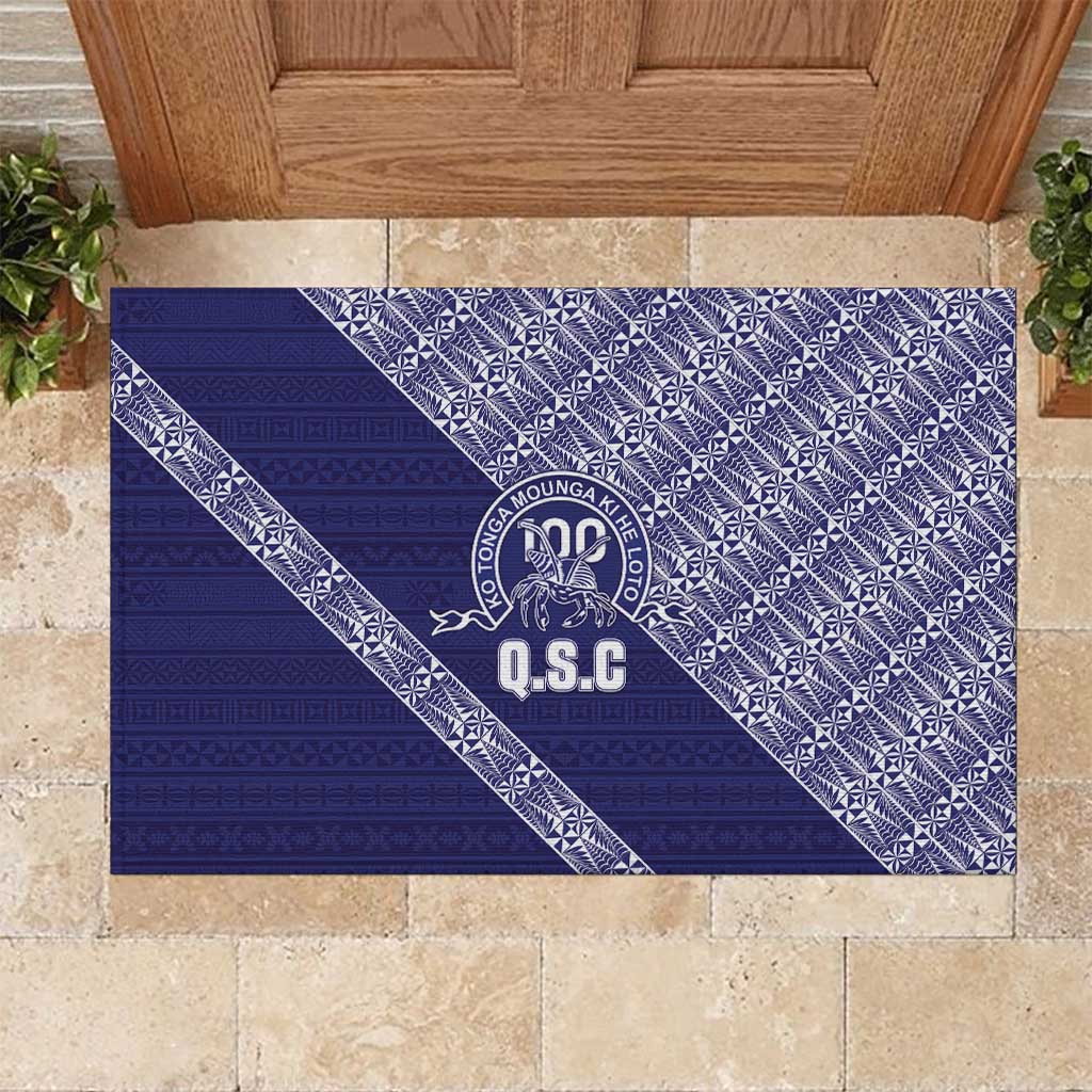 Tonga Queen Salote College Rubber Doormat 100 Years Anniversary Navy Color LT05 Navy - Polynesian Pride