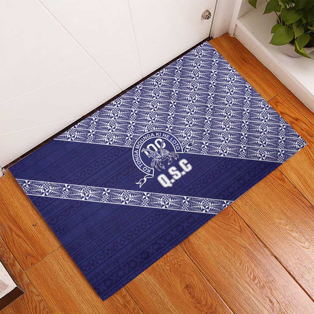 Tonga Queen Salote College Rubber Doormat 100 Years Anniversary Navy Color LT05 - Polynesian Pride