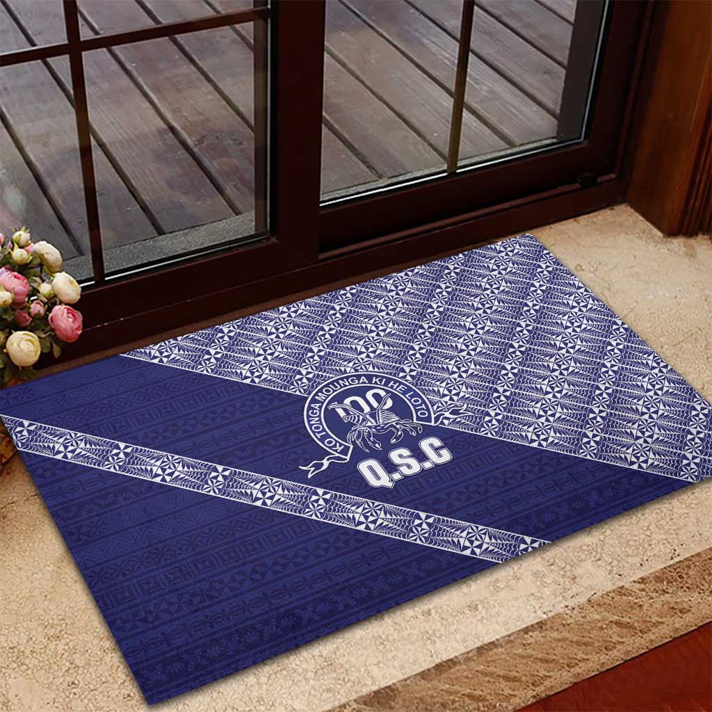 Tonga Queen Salote College Rubber Doormat 100 Years Anniversary Navy Color LT05 - Polynesian Pride