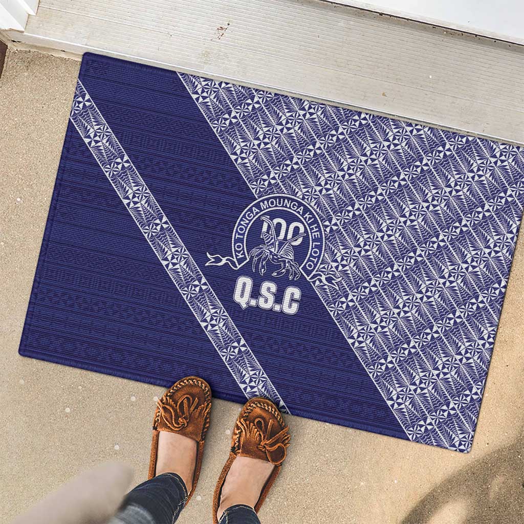 Tonga Queen Salote College Rubber Doormat 100 Years Anniversary Navy Color LT05 - Polynesian Pride