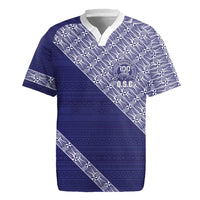 Tonga Queen Salote College Rugby Jersey 100 Years Anniversary Navy Color LT05 Navy - Polynesian Pride