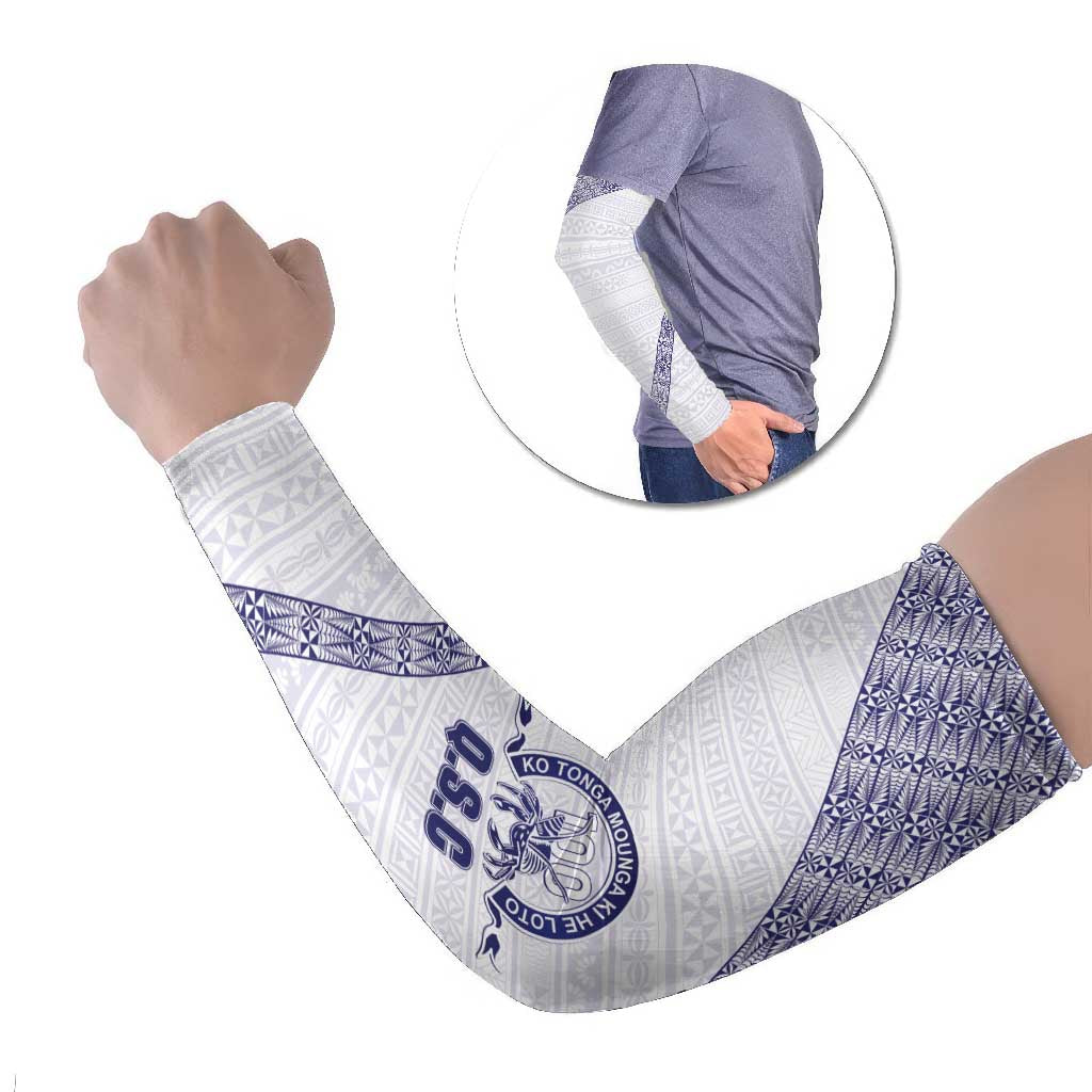 Tonga Queen Salote College Arm Sleeves 100 Years Anniversary White Color LT05 Set of 2 White - Polynesian Pride
