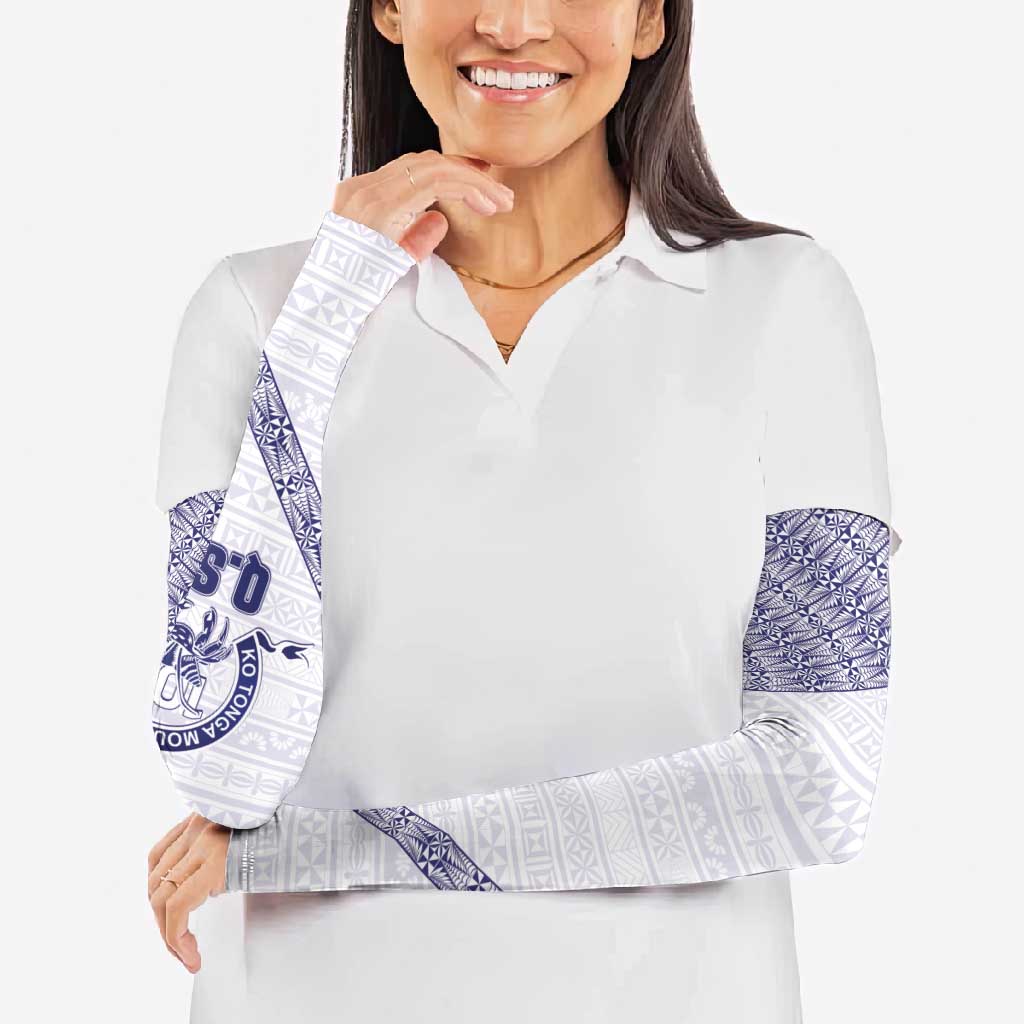 Tonga Queen Salote College Arm Sleeves 100 Years Anniversary White Color LT05 - Polynesian Pride