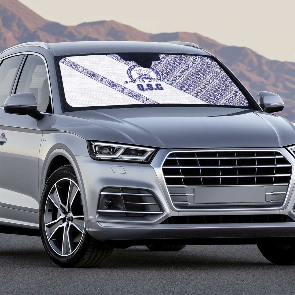 Tonga Queen Salote College Auto Sun Shade 100 Years Anniversary White Color LT05 - Polynesian Pride
