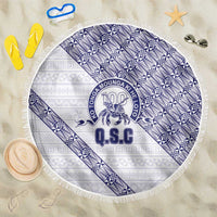 Tonga Queen Salote College Beach Blanket 100 Years Anniversary White Color LT05 One Size 150cm White - Polynesian Pride