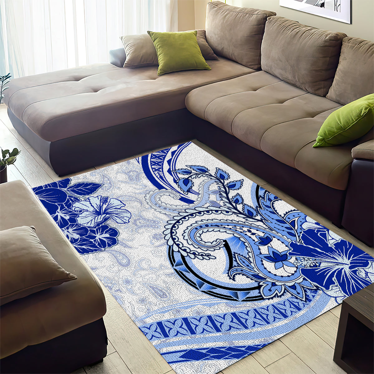 Polynesia Paisley Area Rug Mix Navy Polynesian Pattern LT05 - Polynesian Pride