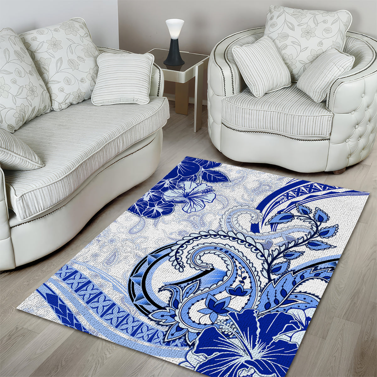 Polynesia Paisley Area Rug Mix Navy Polynesian Pattern LT05 - Polynesian Pride