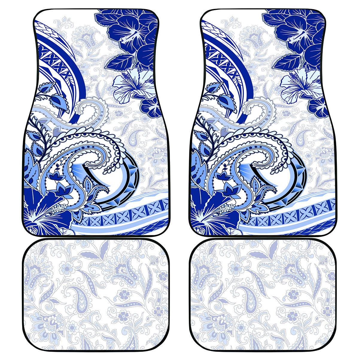 Polynesia Paisley Car Mats Mix Navy Polynesian Pattern LT05 - Polynesian Pride