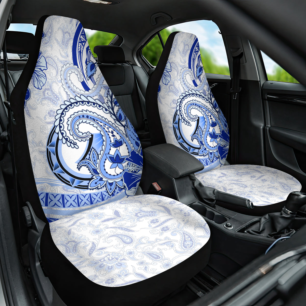 Polynesia Paisley Car Seat Cover Mix Navy Polynesian Pattern LT05 One Size Navy - Polynesian Pride