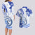 Polynesia Paisley Couples Matching Long Sleeve Bodycon Dress and Hawaiian Shirt Mix Navy Polynesian Pattern LT05 - Polynesian Pride