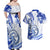 Polynesia Paisley Couples Matching Off Shoulder Maxi Dress and Hawaiian Shirt Mix Navy Polynesian Pattern LT05 - Polynesian Pride