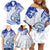 Polynesia Paisley Family Matching Off Shoulder Short Dress and Hawaiian Shirt Mix Navy Polynesian Pattern LT05 - Polynesian Pride