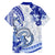 Polynesia Paisley Family Matching Off Shoulder Short Dress and Hawaiian Shirt Mix Navy Polynesian Pattern LT05 - Polynesian Pride