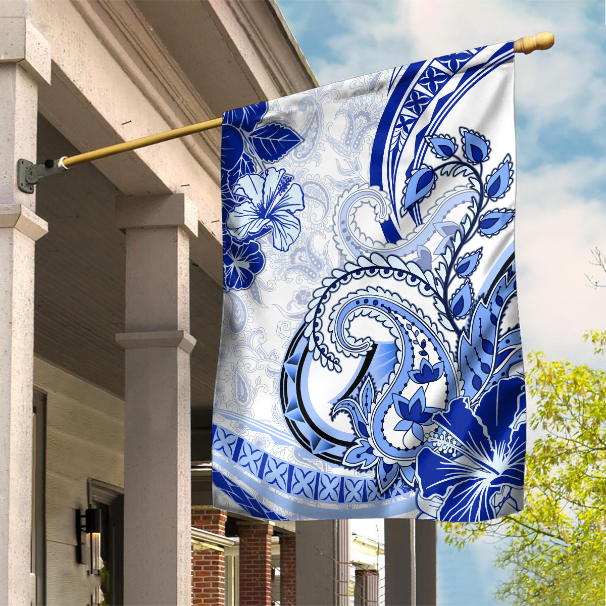 Polynesia Paisley Garden Flag Mix Navy Polynesian Pattern LT05 House Flag Navy - Polynesian Pride