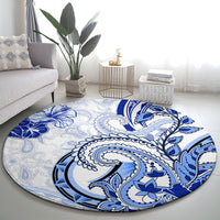 Polynesia Paisley Round Carpet Mix Navy Polynesian Pattern LT05 - Polynesian Pride