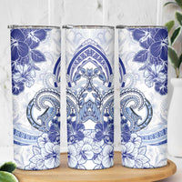 Polynesia Paisley Skinny Tumbler Mix Navy Polynesian Pattern LT05 - Polynesian Pride