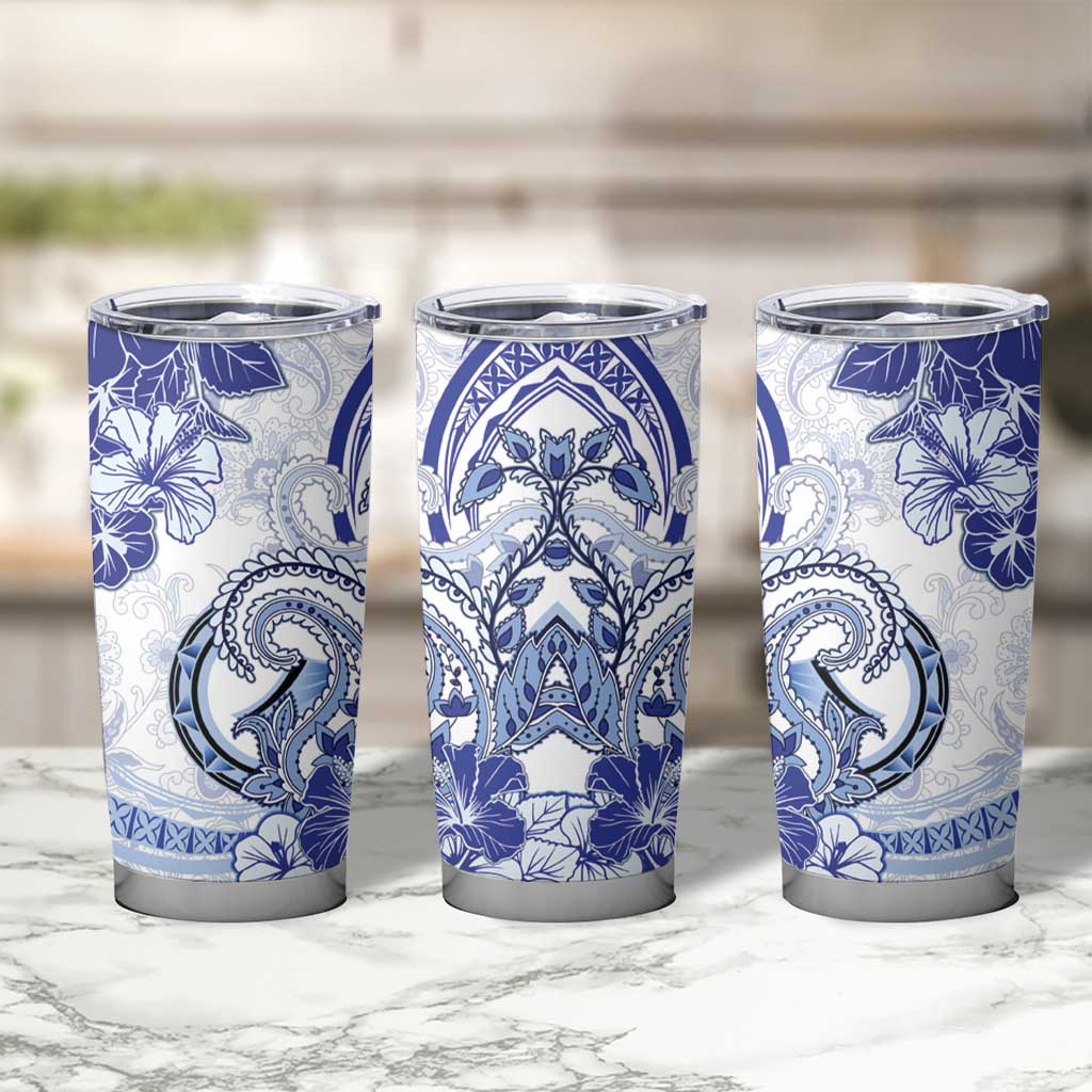 Polynesia Paisley Tumbler Cup Mix Navy Polynesian Pattern LT05 - Polynesian Pride