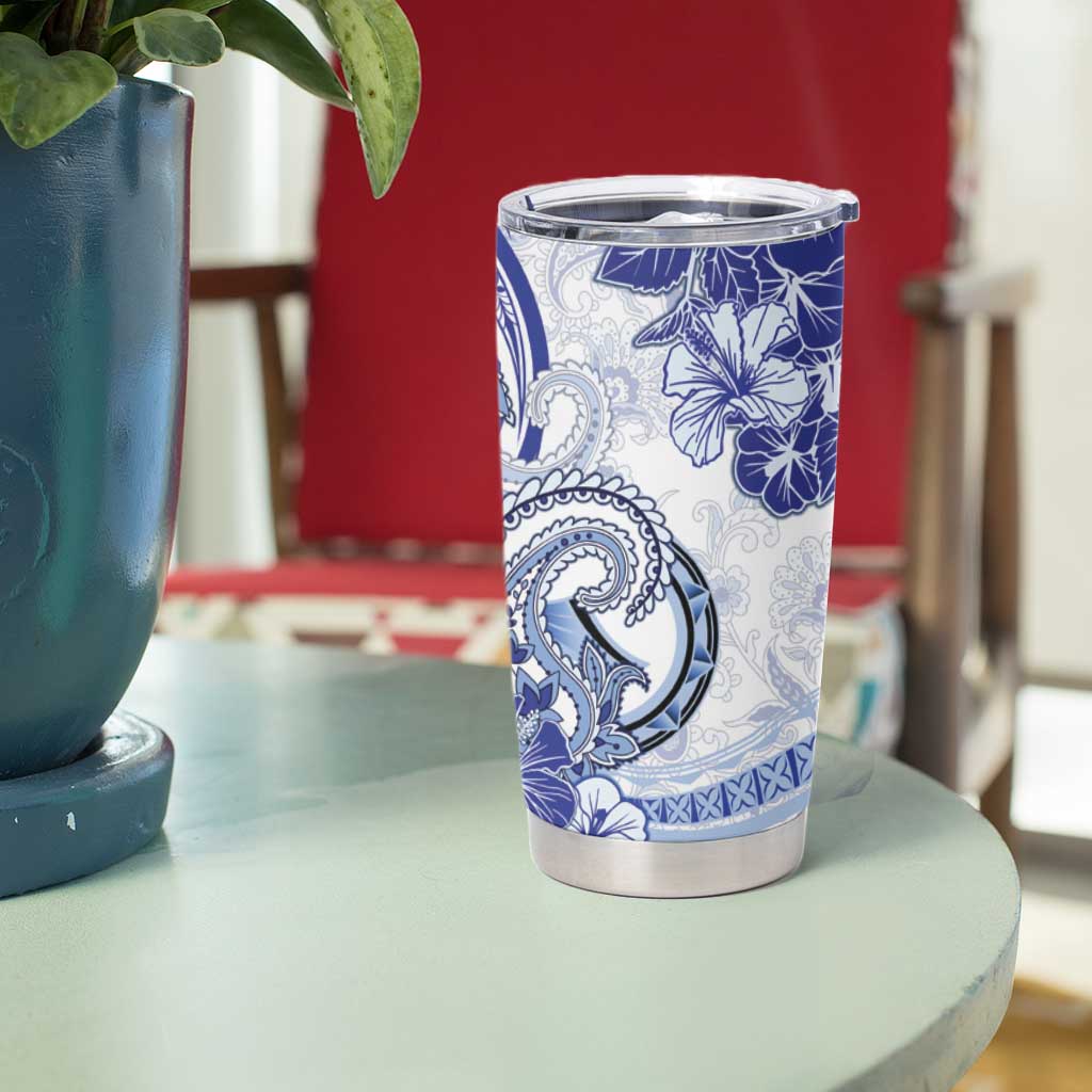 Polynesia Paisley Tumbler Cup Mix Navy Polynesian Pattern LT05 - Polynesian Pride