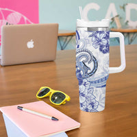 Polynesia Paisley Tumbler With Handle Mix Navy Polynesian Pattern LT05 - Polynesian Pride