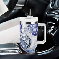 Polynesia Paisley Tumbler With Handle Mix Navy Polynesian Pattern LT05 - Polynesian Pride