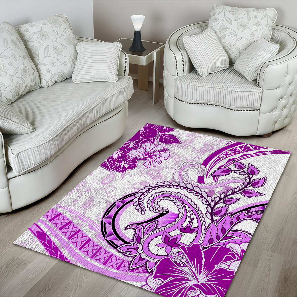 Polynesia Paisley Area Rug Mix Pink Polynesian Pattern LT05 - Polynesian Pride