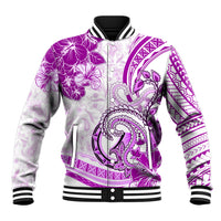 Polynesia Paisley Baseball Jacket Mix Pink Polynesian Pattern LT05 Unisex Pink - Polynesian Pride